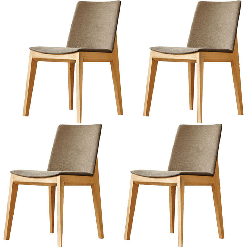 Dining Room Armless Chairs Modern Solid Wood Kitchen Chair for Home 4 Piece Set Clearhalo 'Dining Chairs' 'Dining Tables & Seating' 'dining_chair' 'furn' 'furn_dining_chair' 'Furniture' 'furniture_dining_chair' 'Kitchen & Dining Furniture' 5053695