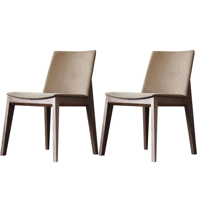 Dining Room Armless Chairs Modern Solid Wood Kitchen Chair for Home Brown 2 Piece Set Clearhalo 'Dining Chairs' 'Dining Tables & Seating' 'dining_chair' 'furn' 'furn_dining_chair' 'Furniture' 'furniture_dining_chair' 'Kitchen & Dining Furniture' 5053698