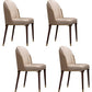 Armless Dining Chairs Glam Faux Leather Side Chairs for Dining Room Khaki 4 Piece Set Clearhalo 'Dining Chairs' 'Dining Tables & Seating' 'dining_chair' 'furn' 'furn_dining_chair' 'Furniture' 'furniture_dining_chair' 'Kitchen & Dining Furniture' 5053711