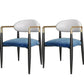 Contemporary Open Back Chair Upholstered Dining Side Chair for Indoor White-Blue 2 Piece Set Clearhalo 'Dining Chairs' 'Dining Tables & Seating' 'dining_chair' 'furn' 'furn_dining_chair' 'Furniture' 'furniture_dining_chair' 'Kitchen & Dining Furniture' 5053724