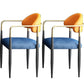 Contemporary Open Back Chair Upholstered Dining Side Chair for Indoor Blue-Orange 2 Piece Set Clearhalo 'Dining Chairs' 'Dining Tables & Seating' 'dining_chair' 'furn' 'furn_dining_chair' 'Furniture' 'furniture_dining_chair' 'Kitchen & Dining Furniture' 5053731