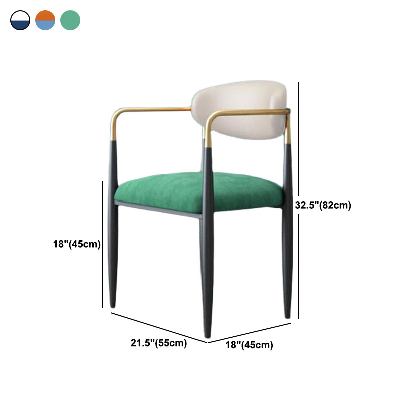 Contemporary Open Back Chair Upholstered Dining Side Chair for Indoor Clearhalo 'Dining Chairs' 'Dining Tables & Seating' 'dining_chair' 'furn' 'furn_dining_chair' 'Furniture' 'furniture_dining_chair' 'Kitchen & Dining Furniture' 5053735