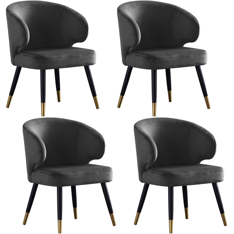 Entryway Dining Room Dining Chairs Arm Nordic Kitchen Chairs Grey 4 Piece Set Clearhalo 'Dining Chairs' 'Dining Tables & Seating' 'dining_chair' 'furn' 'furn_dining_chair' 'Furniture' 'furniture_dining_chair' 'Kitchen & Dining Furniture' 5053738