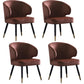 Entryway Dining Room Dining Chairs Arm Nordic Kitchen Chairs Brown 4 Piece Set Clearhalo 'Dining Chairs' 'Dining Tables & Seating' 'dining_chair' 'furn' 'furn_dining_chair' 'Furniture' 'furniture_dining_chair' 'Kitchen & Dining Furniture' 5053746