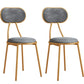 Glam Style Open Back Chair Upholstered Stackable Dining Side Chair Grey 2 Piece Set Clearhalo 'Dining Chairs' 'Dining Tables & Seating' 'dining_chair' 'furn' 'furn_dining_chair' 'Furniture' 'furniture_dining_chair' 'Kitchen & Dining Furniture' 5053768