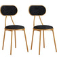 Glam Style Open Back Chair Upholstered Stackable Dining Side Chair Black 2 Piece Set Clearhalo 'Dining Chairs' 'Dining Tables & Seating' 'dining_chair' 'furn' 'furn_dining_chair' 'Furniture' 'furniture_dining_chair' 'Kitchen & Dining Furniture' 5053781