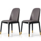 Glam Style Side Dining Chairs Faux Leather Dining Chairs for Dining Room Dark Gray 2 Piece Set Clearhalo 'Dining Chairs' 'Dining Tables & Seating' 'dining_chair' 'furn' 'furn_dining_chair' 'Furniture' 'furniture_dining_chair' 'Kitchen & Dining Furniture' 5053785