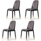 Glam Style Side Dining Chairs Faux Leather Dining Chairs for Dining Room Dark Gray 4 Piece Set Clearhalo 'Dining Chairs' 'Dining Tables & Seating' 'dining_chair' 'furn' 'furn_dining_chair' 'Furniture' 'furniture_dining_chair' 'Kitchen & Dining Furniture' 5053787