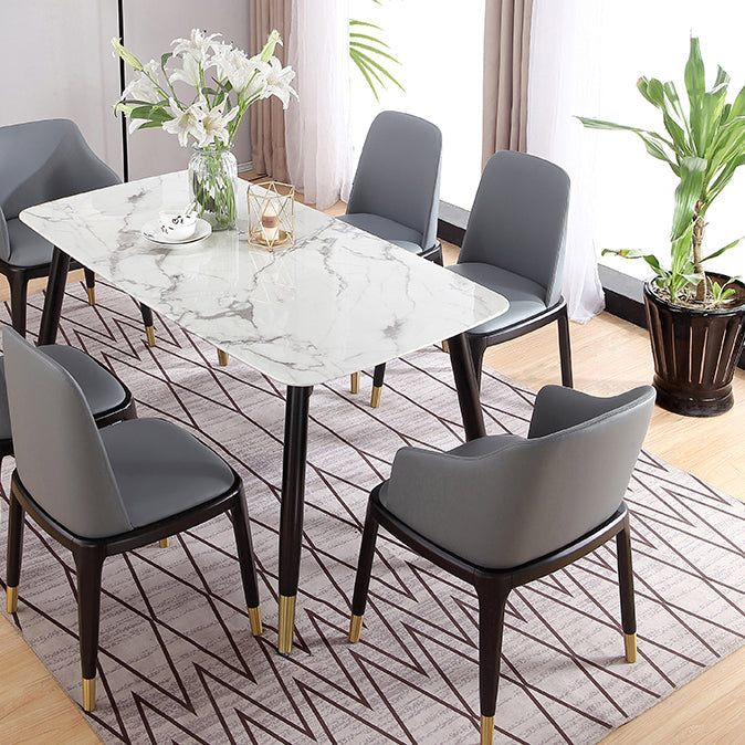 Glam Style Side Dining Chairs Faux Leather Dining Chairs for Dining Room Clearhalo 'Dining Chairs' 'Dining Tables & Seating' 'dining_chair' 'furn' 'furn_dining_chair' 'Furniture' 'furniture_dining_chair' 'Kitchen & Dining Furniture' 5053792