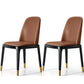 Glam Style Side Dining Chairs Faux Leather Dining Chairs for Dining Room Light Brown 2 Piece Set Clearhalo 'Dining Chairs' 'Dining Tables & Seating' 'dining_chair' 'furn' 'furn_dining_chair' 'Furniture' 'furniture_dining_chair' 'Kitchen & Dining Furniture' 5053796