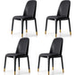 Glam Style Side Dining Chairs Faux Leather Dining Chairs for Dining Room Black 4 Piece Set Clearhalo 'Dining Chairs' 'Dining Tables & Seating' 'dining_chair' 'furn' 'furn_dining_chair' 'Furniture' 'furniture_dining_chair' 'Kitchen & Dining Furniture' 5053799
