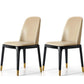 Glam Style Side Dining Chairs Faux Leather Dining Chairs for Dining Room Apricot 2 Piece Set Clearhalo 'Dining Chairs' 'Dining Tables & Seating' 'dining_chair' 'furn' 'furn_dining_chair' 'Furniture' 'furniture_dining_chair' 'Kitchen & Dining Furniture' 5053804