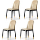 Glam Style Side Dining Chairs Faux Leather Dining Chairs for Dining Room Apricot 4 Piece Set Clearhalo 'Dining Chairs' 'Dining Tables & Seating' 'dining_chair' 'furn' 'furn_dining_chair' 'Furniture' 'furniture_dining_chair' 'Kitchen & Dining Furniture' 5053805