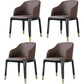 Glam Style Side Dining Chairs Faux Leather Dining Chairs for Dining Room Light Coffee 4 Piece Set Clearhalo 'Dining Chairs' 'Dining Tables & Seating' 'dining_chair' 'furn' 'furn_dining_chair' 'Furniture' 'furniture_dining_chair' 'Kitchen & Dining Furniture' 5053807