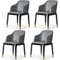 Glam Style Side Dining Chairs Faux Leather Dining Chairs for Dining Room Grey 4 Piece Set Clearhalo 'Dining Chairs' 'Dining Tables & Seating' 'dining_chair' 'furn' 'furn_dining_chair' 'Furniture' 'furniture_dining_chair' 'Kitchen & Dining Furniture' 5053809