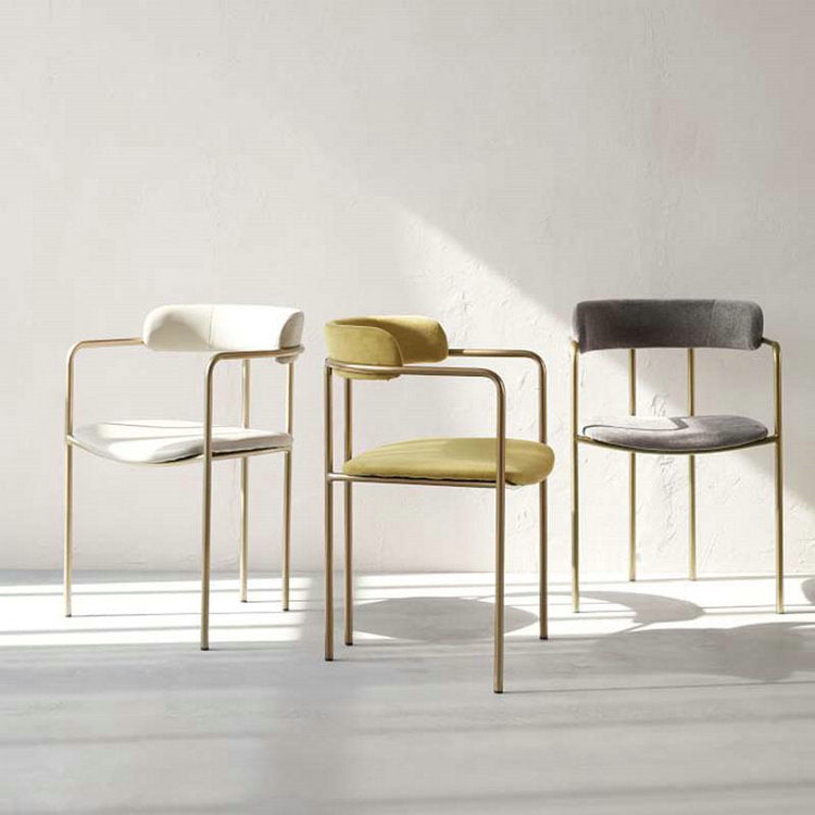 Glam Style Dining Arm Chair Upholstered Dining Armchair for Indoor Clearhalo 'Dining Chairs' 'Dining Tables & Seating' 'dining_chair' 'furn' 'furn_dining_chair' 'Furniture' 'furniture_dining_chair' 'Kitchen & Dining Furniture' 5053812