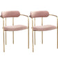 Glam Style Dining Arm Chair Upholstered Dining Armchair for Indoor Pink 2 Piece Set Clearhalo 'Dining Chairs' 'Dining Tables & Seating' 'dining_chair' 'furn' 'furn_dining_chair' 'Furniture' 'furniture_dining_chair' 'Kitchen & Dining Furniture' 5053814