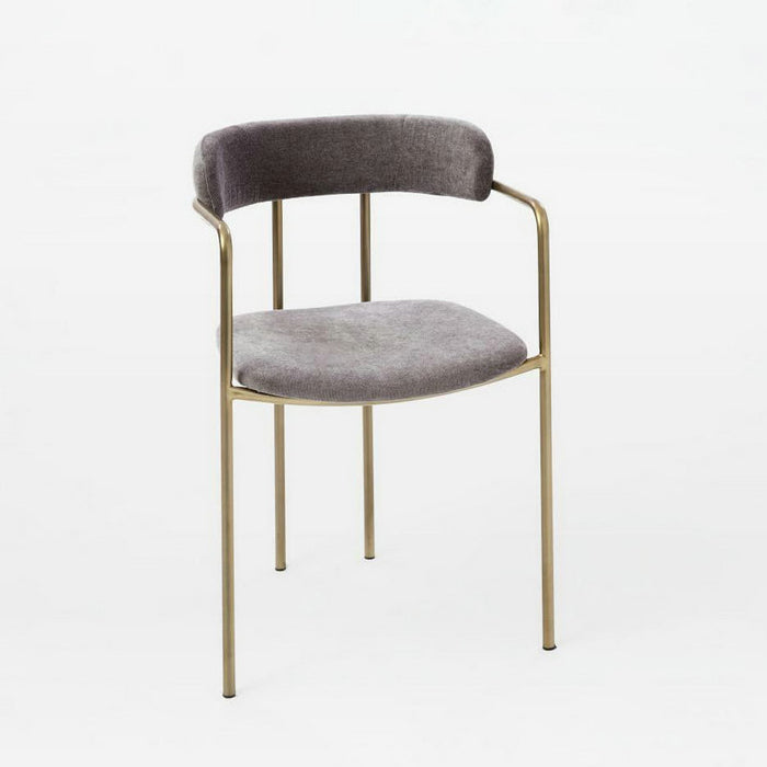 Glam Style Dining Arm Chair Upholstered Dining Armchair for Indoor Blue 1 Piece Clearhalo 'Dining Chairs' 'Dining Tables & Seating' 'dining_chair' 'furn' 'furn_dining_chair' 'Furniture' 'furniture_dining_chair' 'Kitchen & Dining Furniture' 5053818