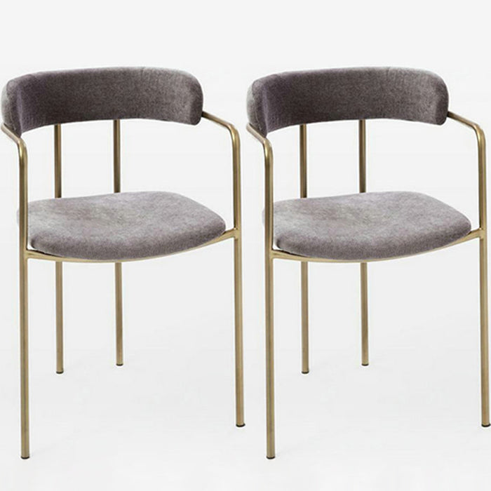 Glam Style Dining Arm Chair Upholstered Dining Armchair for Indoor Blue 2 Piece Set Clearhalo 'Dining Chairs' 'Dining Tables & Seating' 'dining_chair' 'furn' 'furn_dining_chair' 'Furniture' 'furniture_dining_chair' 'Kitchen & Dining Furniture' 5053821