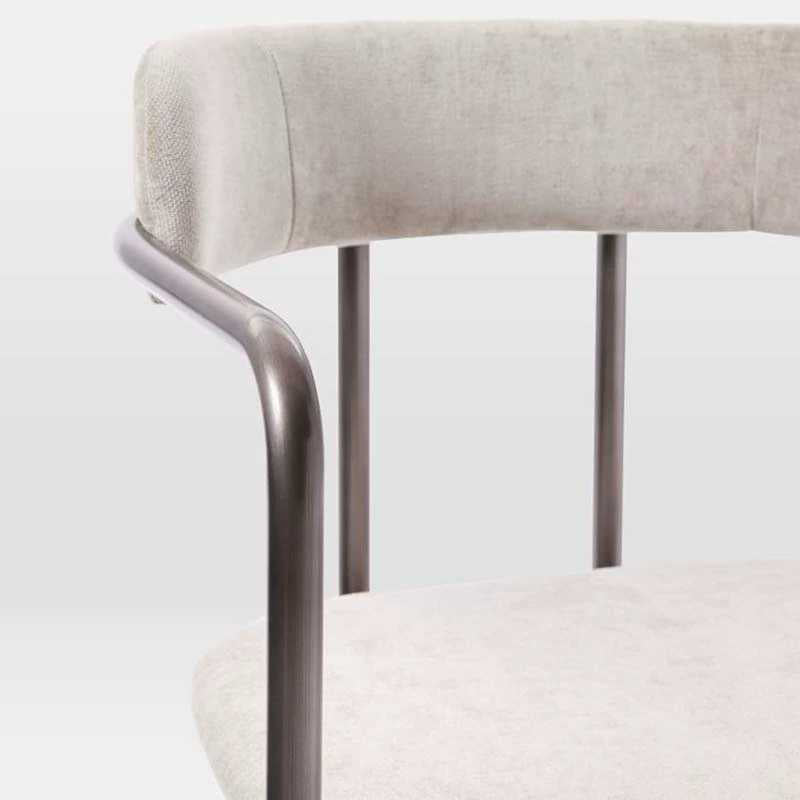 Glam Style Dining Arm Chair Upholstered Dining Armchair for Indoor Clearhalo 'Dining Chairs' 'Dining Tables & Seating' 'dining_chair' 'furn' 'furn_dining_chair' 'Furniture' 'furniture_dining_chair' 'Kitchen & Dining Furniture' 5053825
