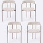 Glam Style Dining Arm Chair Upholstered Dining Armchair for Indoor White 4 Piece Set Clearhalo 'Dining Chairs' 'Dining Tables & Seating' 'dining_chair' 'furn' 'furn_dining_chair' 'Furniture' 'furniture_dining_chair' 'Kitchen & Dining Furniture' 5053828