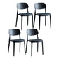 Plastic Scandinavian Armless Chair Indoor-Outdoor Open Back Chair Black Leather 4 Piece Set Clearhalo 'Dining Chairs' 'Dining Tables & Seating' 'dining_chair' 'furn' 'furn_dining_chair' 'Furniture' 'furniture_dining_chair' 'Kitchen & Dining Furniture' 5053834
