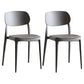 Plastic Scandinavian Armless Chair Indoor-Outdoor Open Back Chair Grey Leather 2 Piece Set Clearhalo 'Dining Chairs' 'Dining Tables & Seating' 'dining_chair' 'furn' 'furn_dining_chair' 'Furniture' 'furniture_dining_chair' 'Kitchen & Dining Furniture' 5053835