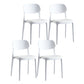 Plastic Scandinavian Armless Chair Indoor-Outdoor Open Back Chair White Leather 4 Piece Set Clearhalo 'Dining Chairs' 'Dining Tables & Seating' 'dining_chair' 'furn' 'furn_dining_chair' 'Furniture' 'furniture_dining_chair' 'Kitchen & Dining Furniture' 5053841
