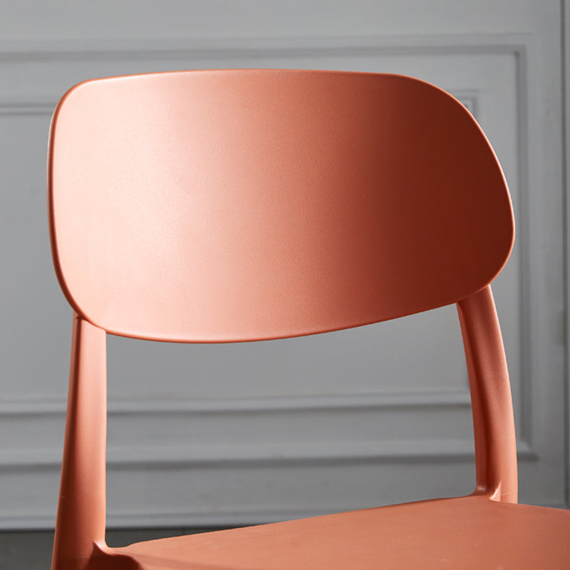 Plastic Scandinavian Armless Chair Indoor-Outdoor Open Back Chair Clearhalo 'Dining Chairs' 'Dining Tables & Seating' 'dining_chair' 'furn' 'furn_dining_chair' 'Furniture' 'furniture_dining_chair' 'Kitchen & Dining Furniture' 5053842