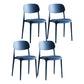 Plastic Scandinavian Armless Chair Indoor-Outdoor Open Back Chair Blue Leather 4 Piece Set Clearhalo 'Dining Chairs' 'Dining Tables & Seating' 'dining_chair' 'furn' 'furn_dining_chair' 'Furniture' 'furniture_dining_chair' 'Kitchen & Dining Furniture' 5053849