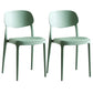 Plastic Scandinavian Armless Chair Indoor-Outdoor Open Back Chair Turquoise Leather 2 Piece Set Clearhalo 'Dining Chairs' 'Dining Tables & Seating' 'dining_chair' 'furn' 'furn_dining_chair' 'Furniture' 'furniture_dining_chair' 'Kitchen & Dining Furniture' 5053855