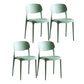 Plastic Scandinavian Armless Chair Indoor-Outdoor Open Back Chair Turquoise Leather 4 Piece Set Clearhalo 'Dining Chairs' 'Dining Tables & Seating' 'dining_chair' 'furn' 'furn_dining_chair' 'Furniture' 'furniture_dining_chair' 'Kitchen & Dining Furniture' 5053857