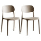 Plastic Scandinavian Armless Chair Indoor-Outdoor Open Back Chair Camel Plastic & Acrylic 2 Piece Set Clearhalo 'Dining Chairs' 'Dining Tables & Seating' 'dining_chair' 'furn' 'furn_dining_chair' 'Furniture' 'furniture_dining_chair' 'Kitchen & Dining Furniture' 5053870
