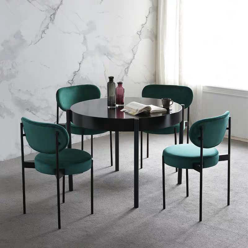 Glam Style Open Back Chair Upholstered Dining Side Chair for Indoor Clearhalo 'Dining Chairs' 'Dining Tables & Seating' 'dining_chair' 'furn' 'furn_dining_chair' 'Furniture' 'furniture_dining_chair' 'Kitchen & Dining Furniture' 5053879
