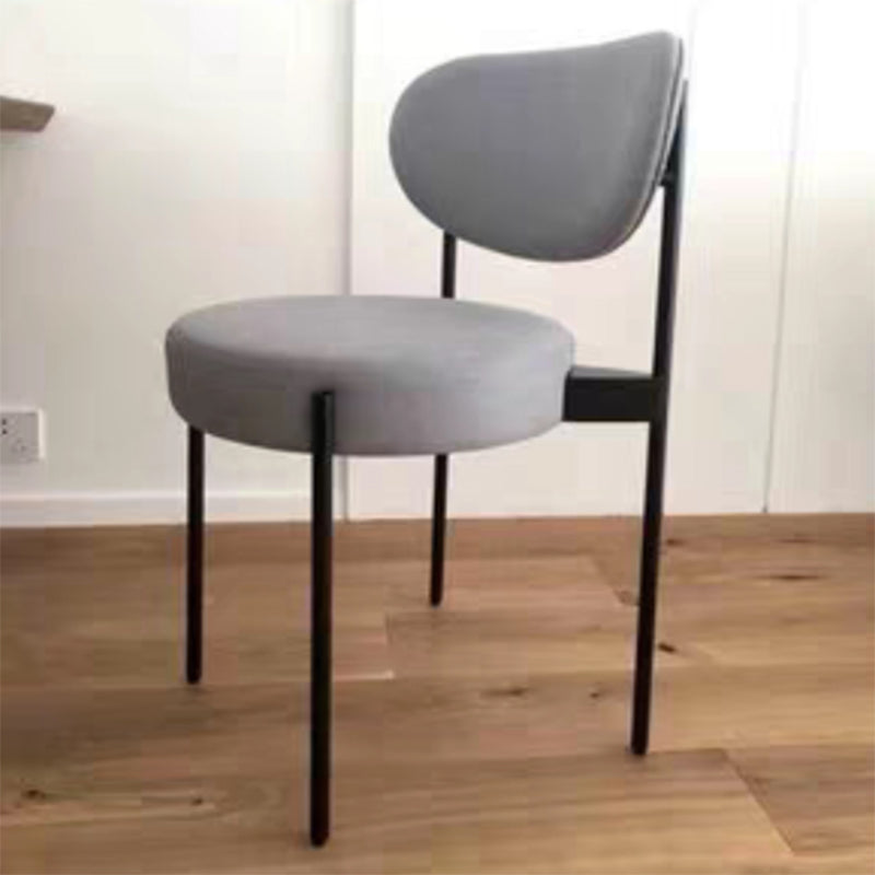 Glam Style Open Back Chair Upholstered Dining Side Chair for Indoor Clearhalo 'Dining Chairs' 'Dining Tables & Seating' 'dining_chair' 'furn' 'furn_dining_chair' 'Furniture' 'furniture_dining_chair' 'Kitchen & Dining Furniture' 5053884