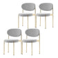 Glam Style Open Back Chair Upholstered Dining Side Chair for Indoor Light Gray 4 Piece Set Clearhalo 'Dining Chairs' 'Dining Tables & Seating' 'dining_chair' 'furn' 'furn_dining_chair' 'Furniture' 'furniture_dining_chair' 'Kitchen & Dining Furniture' 5053890