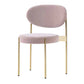 Glam Style Open Back Chair Upholstered Dining Side Chair for Indoor Pink 1 Piece Clearhalo 'Dining Chairs' 'Dining Tables & Seating' 'dining_chair' 'furn' 'furn_dining_chair' 'Furniture' 'furniture_dining_chair' 'Kitchen & Dining Furniture' 5053891