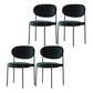 Glam Style Open Back Chair Upholstered Dining Side Chair for Indoor Green 4 Piece Set Clearhalo 'Dining Chairs' 'Dining Tables & Seating' 'dining_chair' 'furn' 'furn_dining_chair' 'Furniture' 'furniture_dining_chair' 'Kitchen & Dining Furniture' 5053905