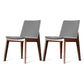 Modern Dining Room Armless Chairs Oak Wood Dining Chairs for Kitchen Grey 2 Piece Set Clearhalo 'Dining Chairs' 'Dining Tables & Seating' 'dining_chair' 'furn' 'furn_dining_chair' 'Furniture' 'furniture_dining_chair' 'Kitchen & Dining Furniture' 5053908
