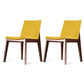 Modern Dining Room Armless Chairs Oak Wood Dining Chairs for Kitchen Yellow 2 Piece Set Clearhalo 'Dining Chairs' 'Dining Tables & Seating' 'dining_chair' 'furn' 'furn_dining_chair' 'Furniture' 'furniture_dining_chair' 'Kitchen & Dining Furniture' 5053911