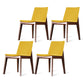 Modern Dining Room Armless Chairs Oak Wood Dining Chairs for Kitchen Yellow 4 Piece Set Clearhalo 'Dining Chairs' 'Dining Tables & Seating' 'dining_chair' 'furn' 'furn_dining_chair' 'Furniture' 'furniture_dining_chair' 'Kitchen & Dining Furniture' 5053913