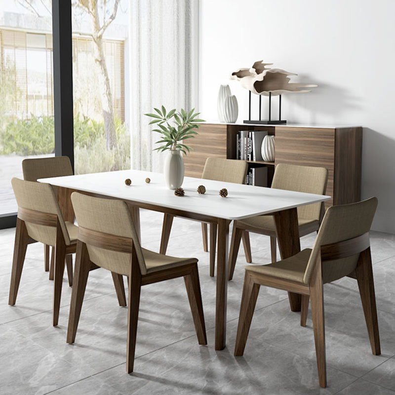 Modern Dining Room Armless Chairs Oak Wood Dining Chairs for Kitchen Clearhalo 'Dining Chairs' 'Dining Tables & Seating' 'dining_chair' 'furn' 'furn_dining_chair' 'Furniture' 'furniture_dining_chair' 'Kitchen & Dining Furniture' 5053914