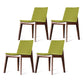 Modern Dining Room Armless Chairs Oak Wood Dining Chairs for Kitchen Green 4 Piece Set Clearhalo 'Dining Chairs' 'Dining Tables & Seating' 'dining_chair' 'furn' 'furn_dining_chair' 'Furniture' 'furniture_dining_chair' 'Kitchen & Dining Furniture' 5053918