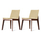 Modern Dining Room Armless Chairs Oak Wood Dining Chairs for Kitchen Light Yellow 2 Piece Set Clearhalo 'Dining Chairs' 'Dining Tables & Seating' 'dining_chair' 'furn' 'furn_dining_chair' 'Furniture' 'furniture_dining_chair' 'Kitchen & Dining Furniture' 5053920