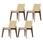 Modern Dining Room Armless Chairs Oak Wood Dining Chairs for Kitchen Light Yellow 4 Piece Set Clearhalo 'Dining Chairs' 'Dining Tables & Seating' 'dining_chair' 'furn' 'furn_dining_chair' 'Furniture' 'furniture_dining_chair' 'Kitchen & Dining Furniture' 5053922