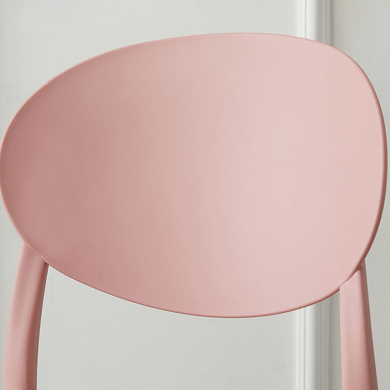 Scandinavian Plastic Armless Chair Indoor-Outdoor Open Back Chair Clearhalo 'Dining Chairs' 'Dining Tables & Seating' 'dining_chair' 'furn' 'furn_dining_chair' 'Furniture' 'furniture_dining_chair' 'Kitchen & Dining Furniture' 5053942