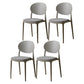 Scandinavian Plastic Armless Chair Indoor-Outdoor Open Back Chair Grey Fabric 4 Piece Set Clearhalo 'Dining Chairs' 'Dining Tables & Seating' 'dining_chair' 'furn' 'furn_dining_chair' 'Furniture' 'furniture_dining_chair' 'Kitchen & Dining Furniture' 5053943