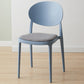 Scandinavian Plastic Armless Chair Indoor-Outdoor Open Back Chair Blue Fabric 1 Piece Clearhalo 'Dining Chairs' 'Dining Tables & Seating' 'dining_chair' 'furn' 'furn_dining_chair' 'Furniture' 'furniture_dining_chair' 'Kitchen & Dining Furniture' 5053955