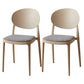 Scandinavian Plastic Armless Chair Indoor-Outdoor Open Back Chair Camel Fabric 2 Piece Set Clearhalo 'Dining Chairs' 'Dining Tables & Seating' 'dining_chair' 'furn' 'furn_dining_chair' 'Furniture' 'furniture_dining_chair' 'Kitchen & Dining Furniture' 5053962
