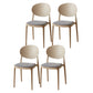 Scandinavian Plastic Armless Chair Indoor-Outdoor Open Back Chair Camel Fabric 4 Piece Set Clearhalo 'Dining Chairs' 'Dining Tables & Seating' 'dining_chair' 'furn' 'furn_dining_chair' 'Furniture' 'furniture_dining_chair' 'Kitchen & Dining Furniture' 5053963